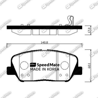 Speedmate SM-BPH050 Brake Pad Set, disc brake SMBPH050