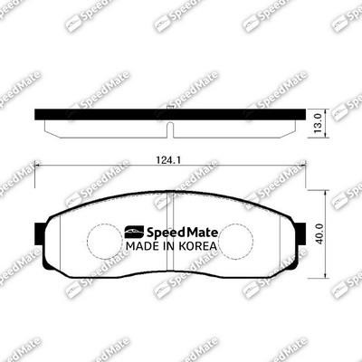 Speedmate SM-BPK014 Rear disc brake pads, set SMBPK014