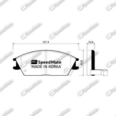 Speedmate SM-BPH003 Brake Pad Set, disc brake SMBPH003