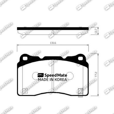 Speedmate SM-BPH056 Brake Pad Set, disc brake SMBPH056