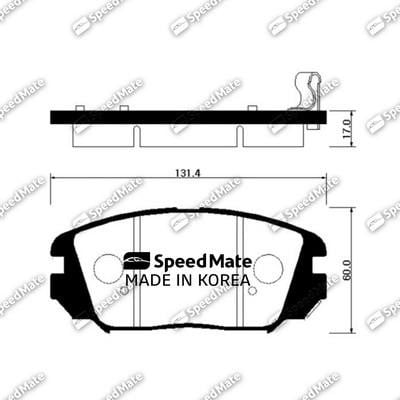 Speedmate SM-BPH032 Brake Pad Set, disc brake SMBPH032