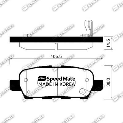 Speedmate SM-BPS009 Brake Pad Set, disc brake SMBPS009