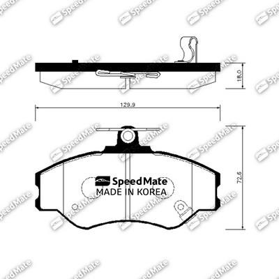 Speedmate SM-BPH011 Front disc brake pads, set SMBPH011