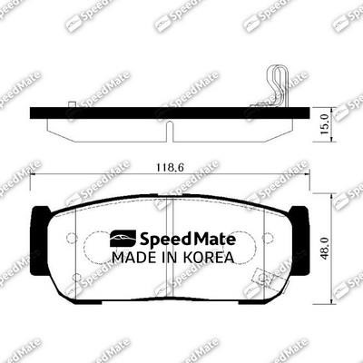Speedmate SM-BPY009 Rear disc brake pads, set SMBPY009