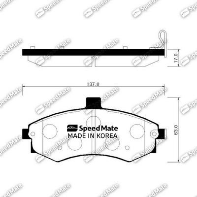 Speedmate SM-BPH025 Front disc brake pads, set SMBPH025