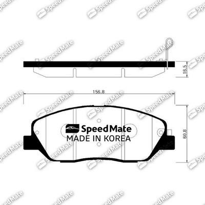 Speedmate SM-BPH029 Brake Pad Set, disc brake SMBPH029