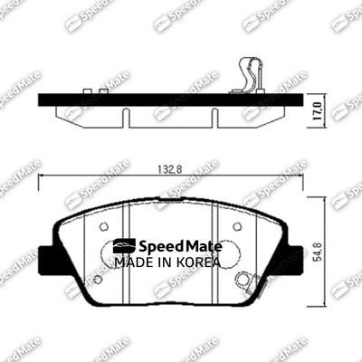 Speedmate SM-BPK037 Front disc brake pads, set SMBPK037