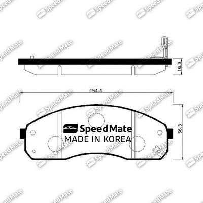 Speedmate SM-BPK018 Front disc brake pads, set SMBPK018