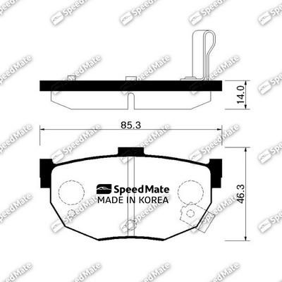 Speedmate SM-BPH008 Brake Pad Set, disc brake SMBPH008