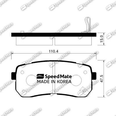 Speedmate SM-BPK034 Rear disc brake pads, set SMBPK034