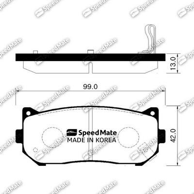 Speedmate SM-BPK013 Brake Pad Set, disc brake SMBPK013