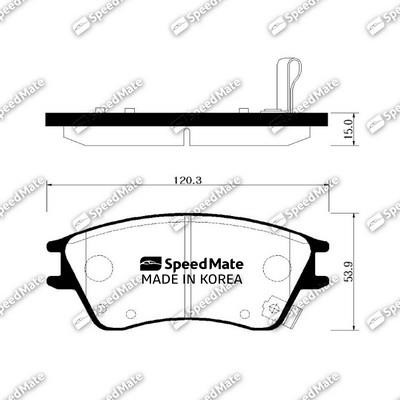 Speedmate SM-BPH023 Brake Pad Set, disc brake SMBPH023