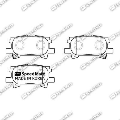 Speedmate SM-BPJ016 Rear disc brake pads, set SMBPJ016