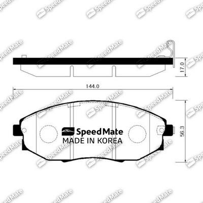 Speedmate SM-BPG016 Brake Pad Set, disc brake SMBPG016