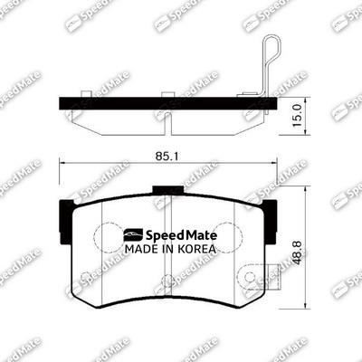 Speedmate SM-BPH012 Front disc brake pads, set SMBPH012