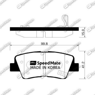 Speedmate SM-BPH042 Brake Pad Set, disc brake SMBPH042