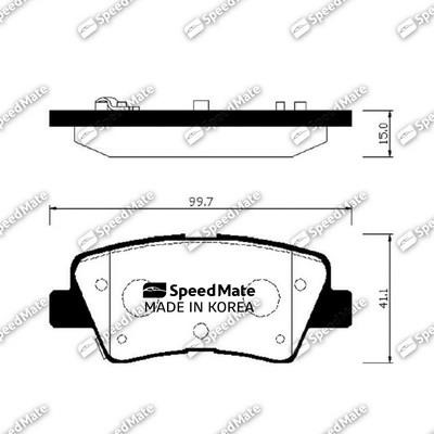 Speedmate SM-BPH049 Rear disc brake pads, set SMBPH049
