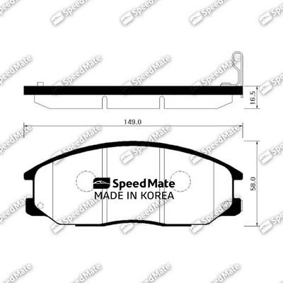 Speedmate SM-BPH036 Front disc brake pads, set SMBPH036