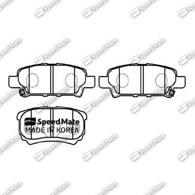 Speedmate SM-BPJ361 Rear disc brake pads, set SMBPJ361