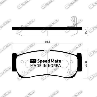 Speedmate SM-BPH031 Brake Pad Set, disc brake SMBPH031