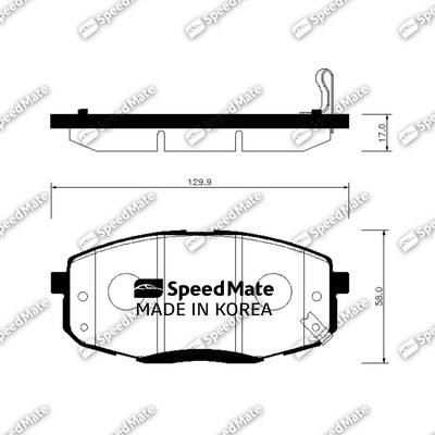 Speedmate SM-BPH043 Brake Pad Set, disc brake SMBPH043
