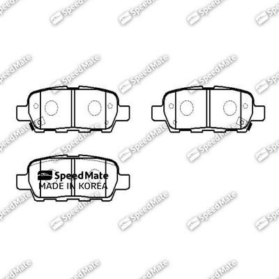 Speedmate SM-BPJ051 Rear disc brake pads, set SMBPJ051