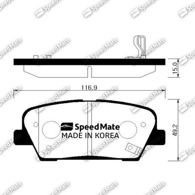 Speedmate SM-BPH045 Rear disc brake pads, set SMBPH045