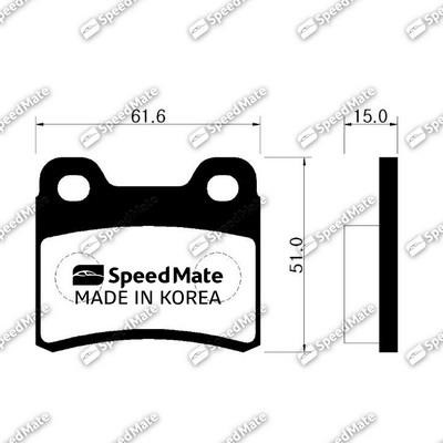Speedmate SM-BPK008 Rear disc brake pads, set SMBPK008