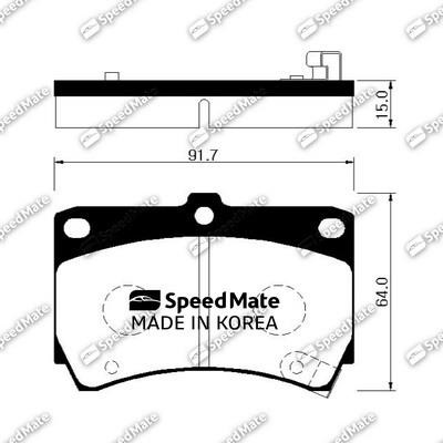 Speedmate SM-BPK009 Front disc brake pads, set SMBPK009