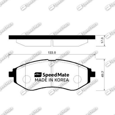 Speedmate SM-BPG013 Brake Pad Set, disc brake SMBPG013
