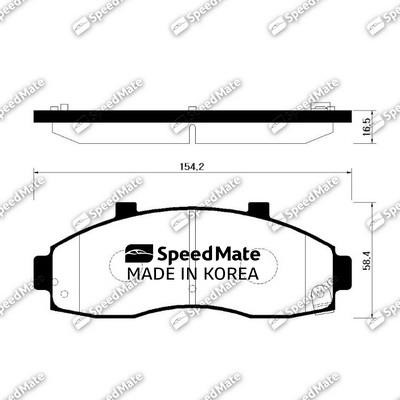 Speedmate SM-BPK015 Front disc brake pads, set SMBPK015