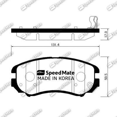 Speedmate SM-BPH038 Front disc brake pads, set SMBPH038