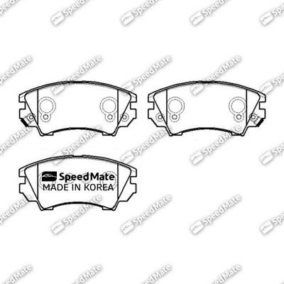 Speedmate SM-BPU174 Front disc brake pads, set SMBPU174