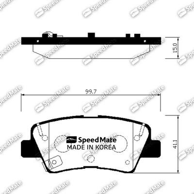 Speedmate SM-BPH501 Brake Pad Set, disc brake SMBPH501