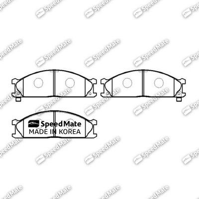 Speedmate SM-BPE117 Front disc brake pads, set SMBPE117