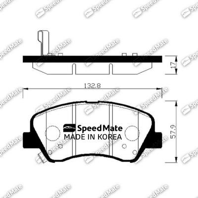 Speedmate SM-BPH047 Front disc brake pads, set SMBPH047
