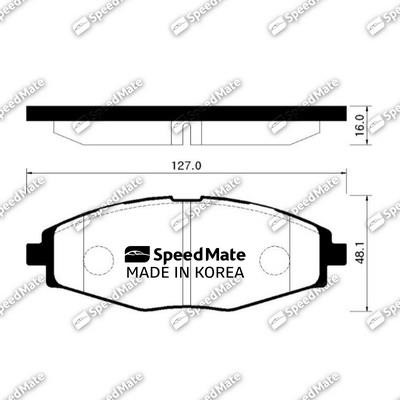 Speedmate SM-BPG008 Brake Pad Set, disc brake SMBPG008