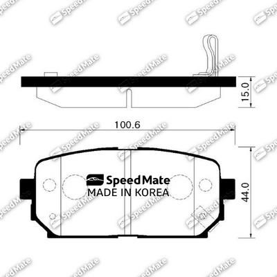 Speedmate SM-BPK035 Brake Pad Set, disc brake SMBPK035