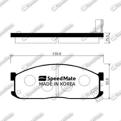 Speedmate SM-BPK001 Front disc brake pads, set SMBPK001