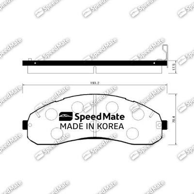 Speedmate SM-BPK029 Brake Pad Set, disc brake SMBPK029