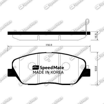 Speedmate SM-BPK036 Front disc brake pads, set SMBPK036
