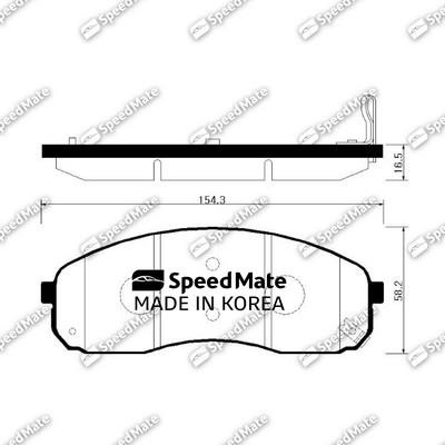 Speedmate SM-BPK030 Front disc brake pads, set SMBPK030