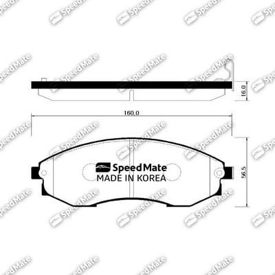 Speedmate SM-BPH014 Front disc brake pads, set SMBPH014