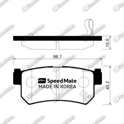 Speedmate SM-BPY008 Brake Pad Set, disc brake SMBPY008
