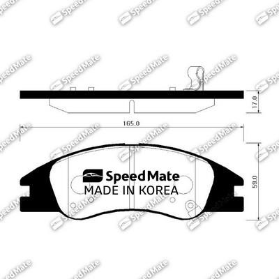 Speedmate SM-BPK026 Brake Pad Set, disc brake SMBPK026