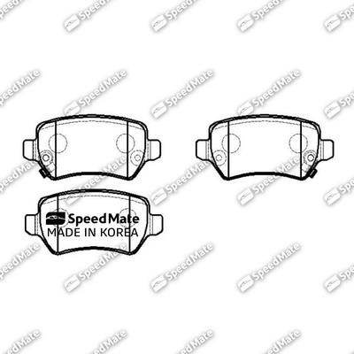 Speedmate SM-BPE155 Rear disc brake pads, set SMBPE155