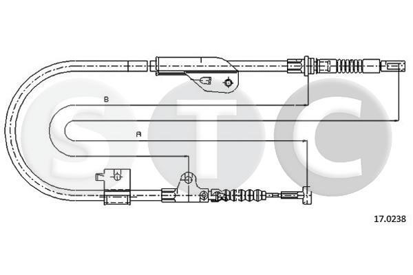 STC T482324 Parking brake cable left T482324