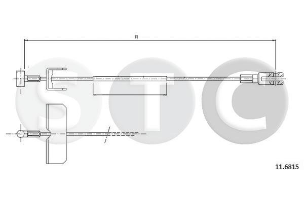 STC T482370 Cable Pull, parking brake T482370