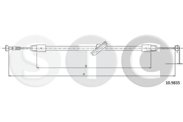 STC T480993 Cable Pull, parking brake T480993