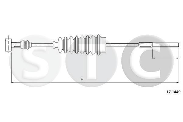 STC T483507 Cable Pull, parking brake T483507